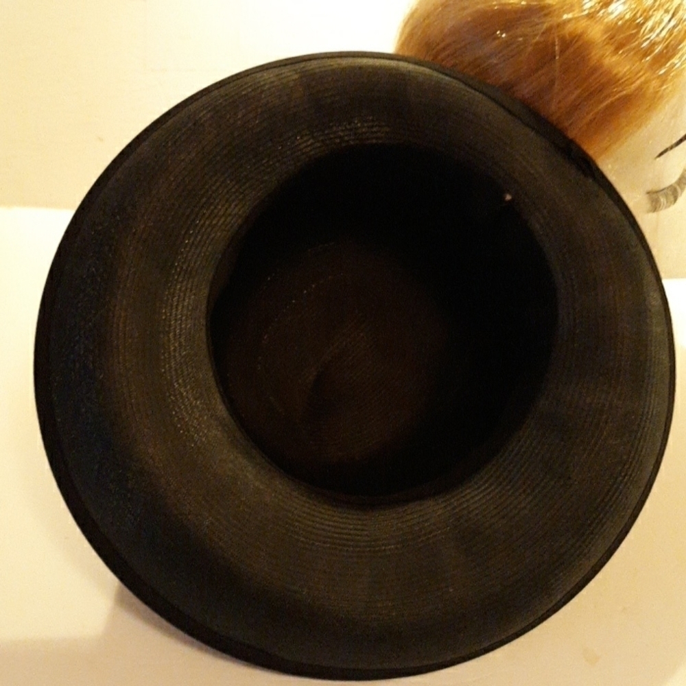Vintage ladies black dress hat bow - Picture 6 of 6